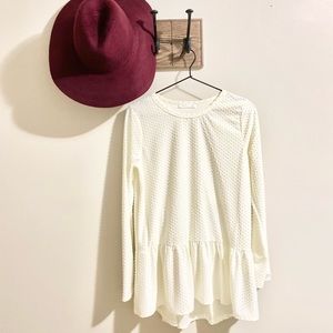 Reb & J. | Cream Peplum Blouse